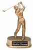 Female Golf Oval Base Resin Figure